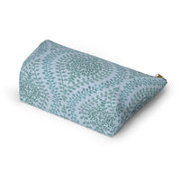 Mumbai Lace Accessory Pouch w T-bottom in Aqua